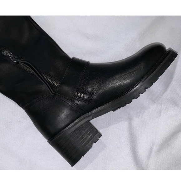 Polo Ralph Lauren Patsie Leather Tall Boots Black - Picture 4 of 10